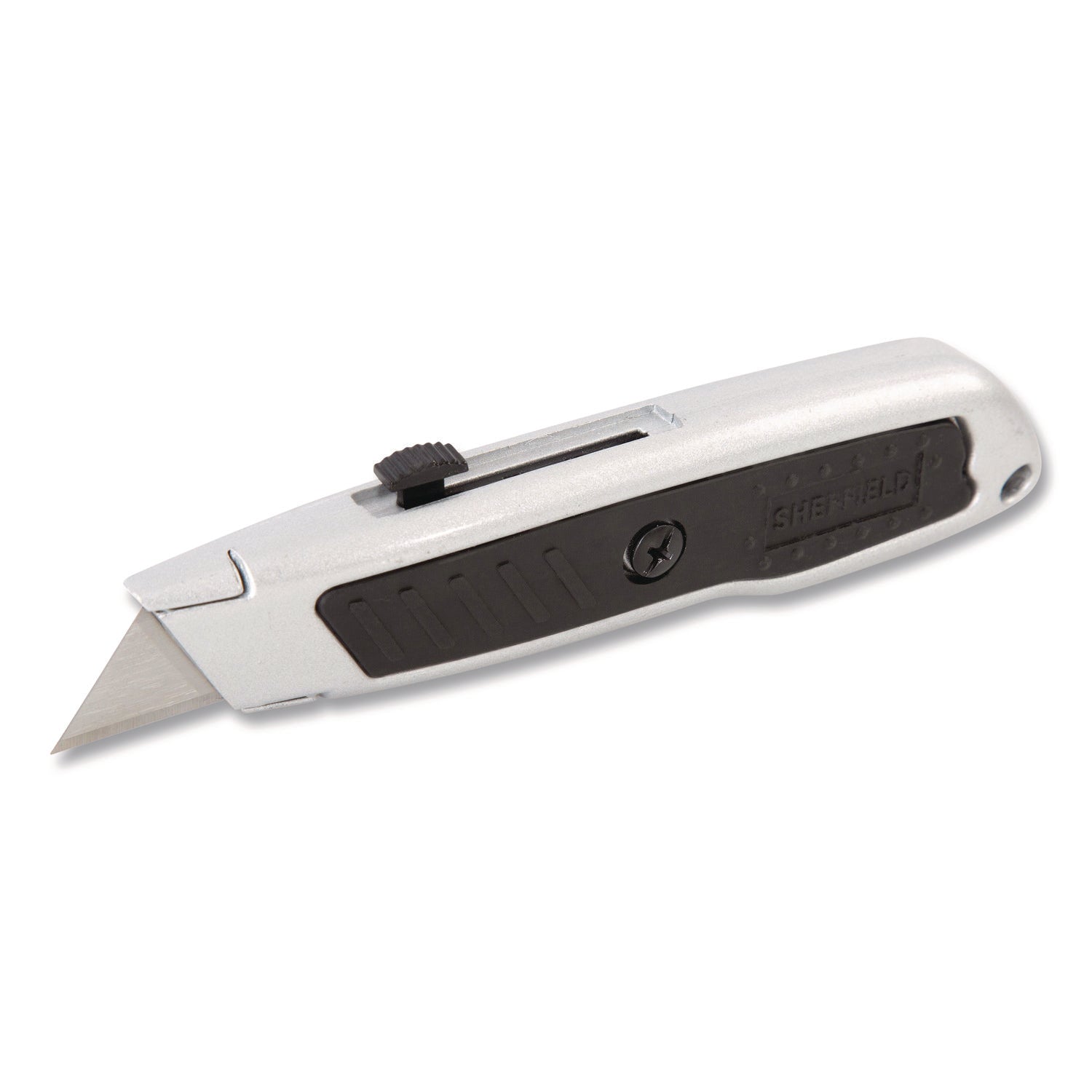 sheffield-retractable-utility-knife-1-25-blade-3-5-plastic-handle-black-gray-gns12243_1